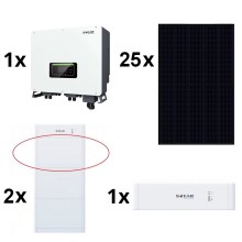 Kit solaire SOFAR Solar - 10kWc RISEN Full Black + 10kW SOFAR convertisseur hybride 3f +10,24 kWh batterie