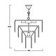Zuma Line - Suspension chaîne en cristal 5xE14/40W/230V