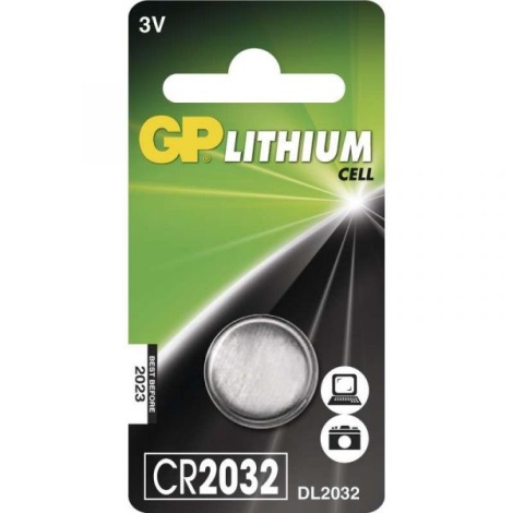 1 pce Pile bouton au lithium CR2032 GP 3V/220mAh