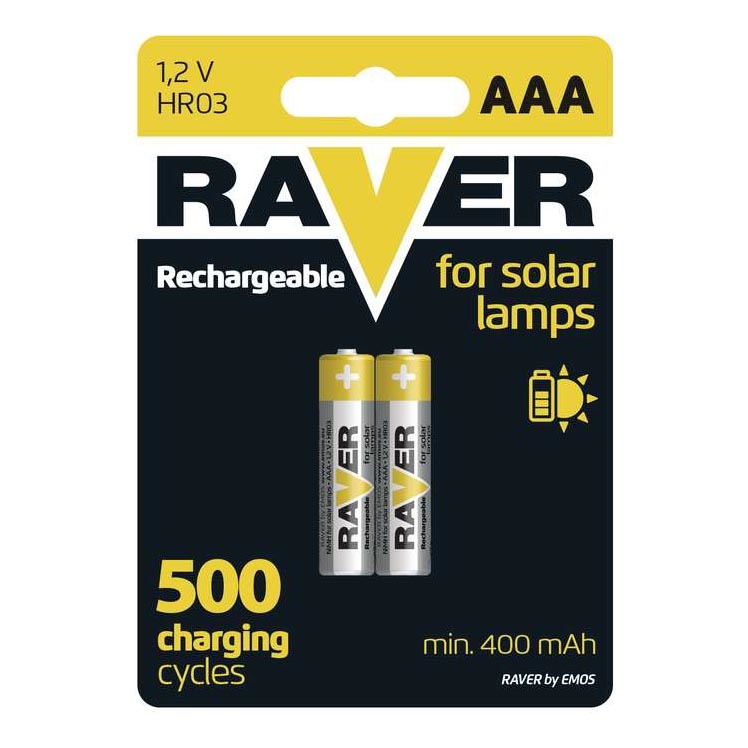 2 pc Pile rechargeable AAA RAVER NiMH/1,2V/400 mAh