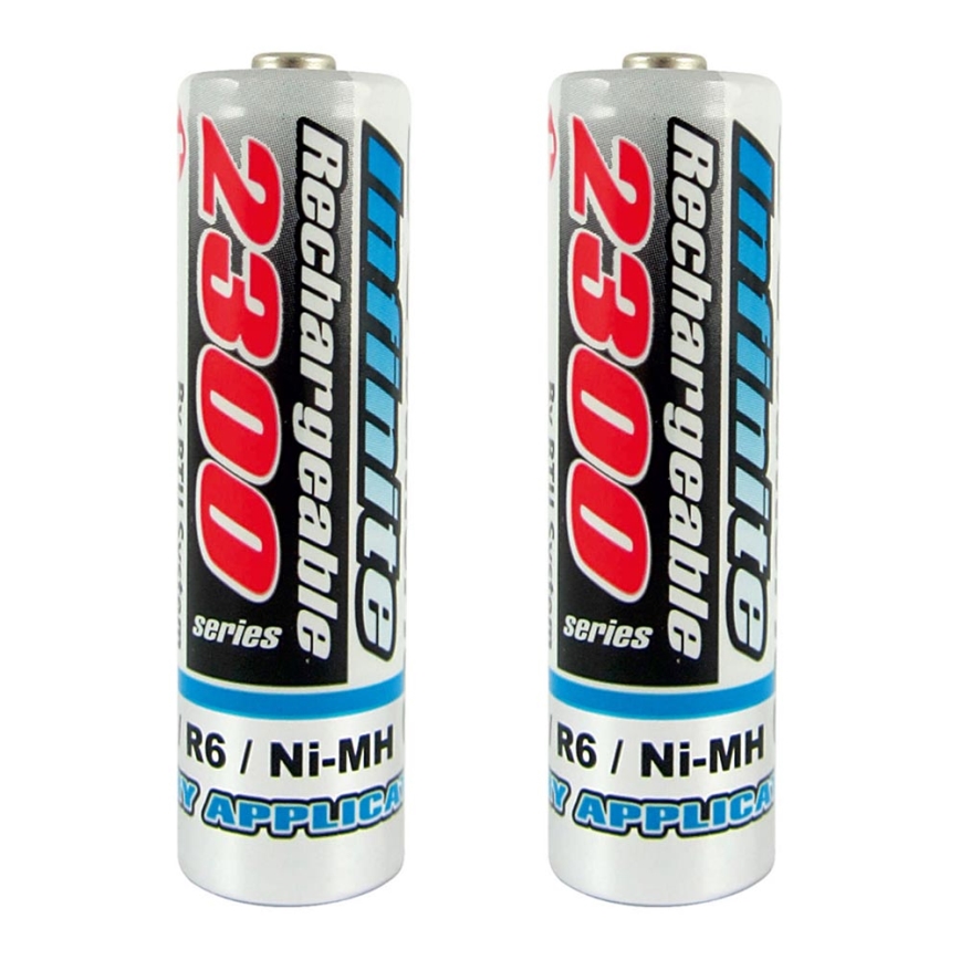 2 pc Pile rechargeable NiMH AA 2300 mAh 1,2V