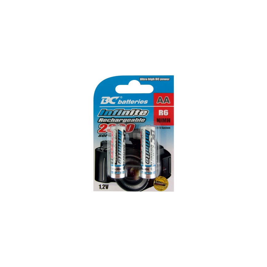 2 pc Pile rechargeable NiMH AA 2300 mAh 1,2V