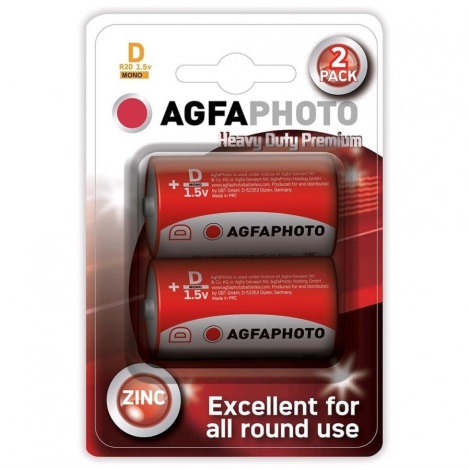 AGFAPHOTO AP-R20-2S - 2 pcs Pile zinc R20/D 1,5V
