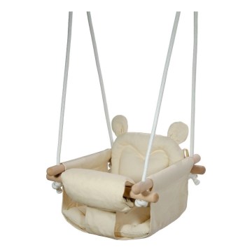 2Kids Toys - Balançoire textile enfant crème/hêtre