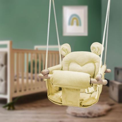 2Kids Toys - Balançoire textile enfant crème/hêtre