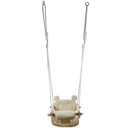 2Kids Toys - Balançoire textile enfant crème/hêtre