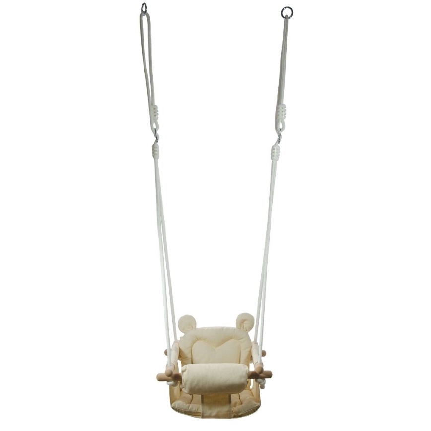 2Kids Toys - Balançoire textile enfant crème/hêtre