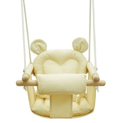 2Kids Toys - Balançoire textile enfant crème/hêtre