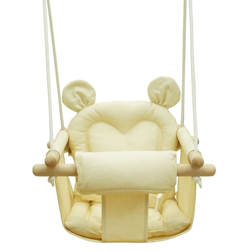 2Kids Toys - Balançoire textile enfant crème/hêtre