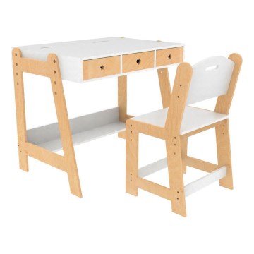 2Kids Toys - Bureau évolutif pour enfants avec chaise bois/blanc