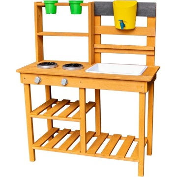 2Kids Toys - Cuisine de jardin en bois avec évier
