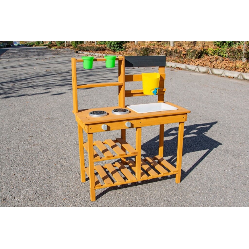 2Kids Toys - Cuisine de jardin en bois avec évier