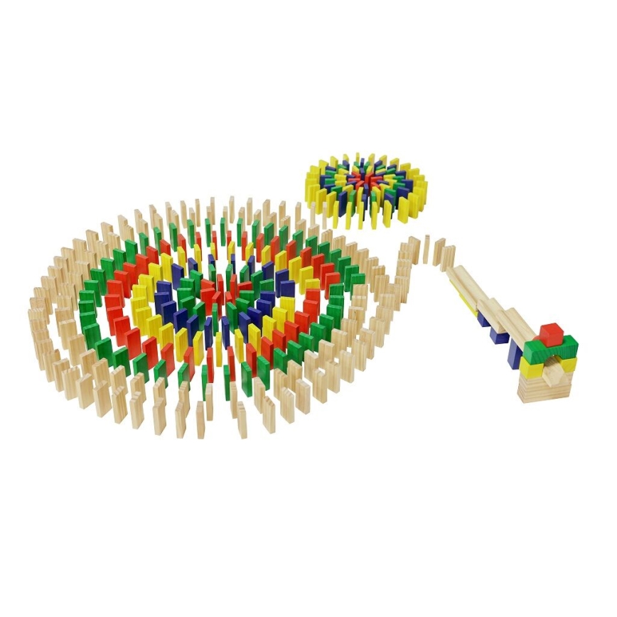 2Kids Toys - Domino en bois multicolore, 400 pièces