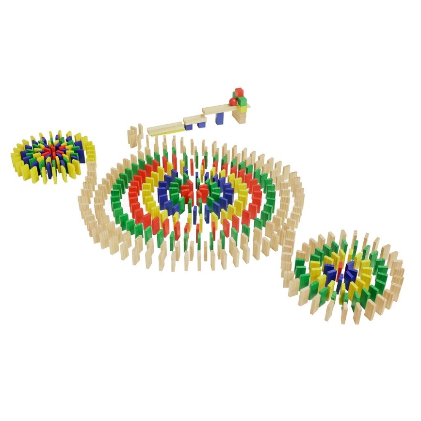 2Kids Toys - Jeu de dominos en bois colorés, 800 pièces