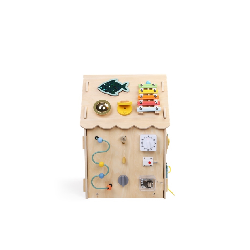2Kids Toys - Panneau d'activités maison beige