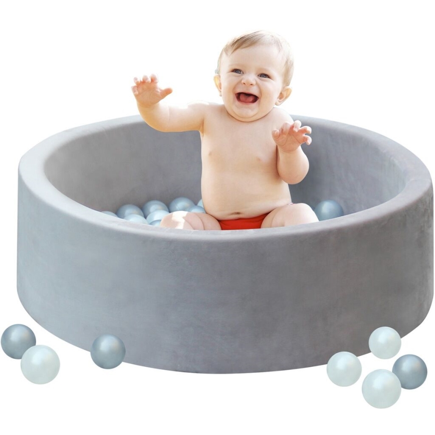 2Kids Toys - Piscine à balles pour enfants, Ø 90 cm, gris