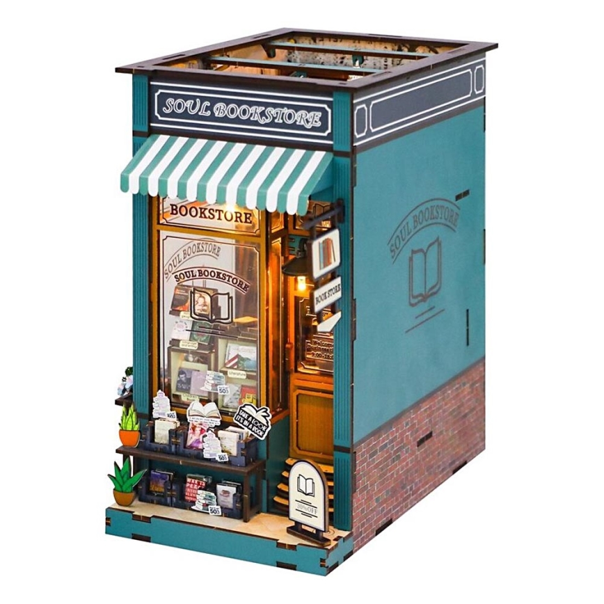 2Kids Toys - Puzzle 3D LED Serre-livres Librairie de l'âme 2xAAA