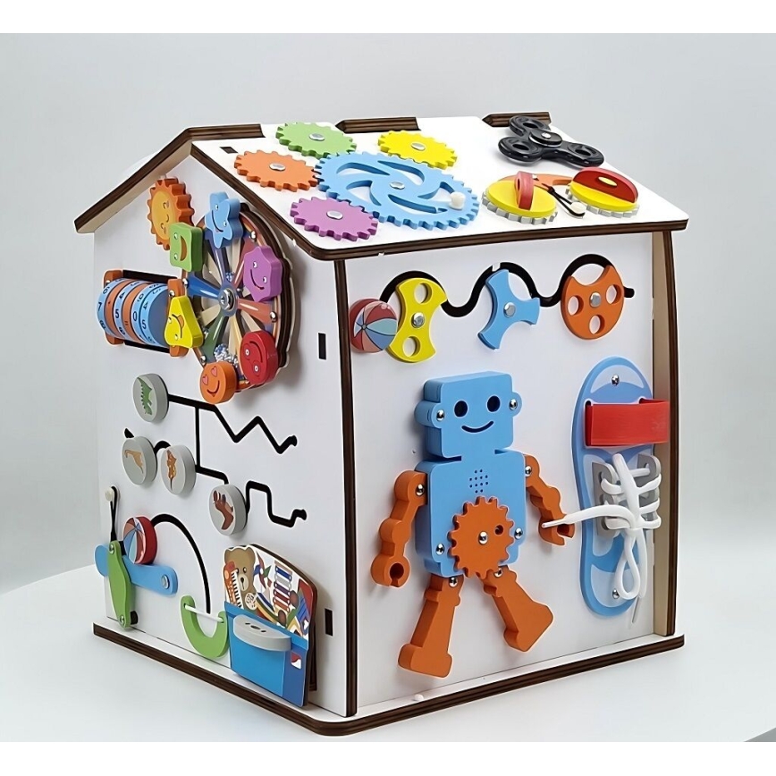 2Kids Toys - Tableau d'activités en forme de maisonnette, blanc