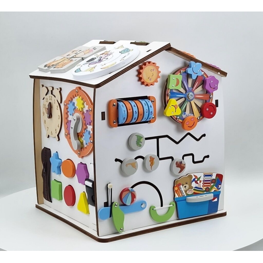 2Kids Toys - Tableau d'activités en forme de maisonnette, blanc