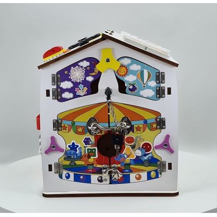 2Kids Toys - Tableau d'activités en forme de maisonnette, blanc