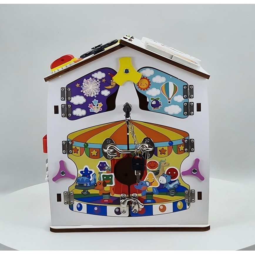 2Kids Toys - Tableau d'activités en forme de maisonnette, blanc