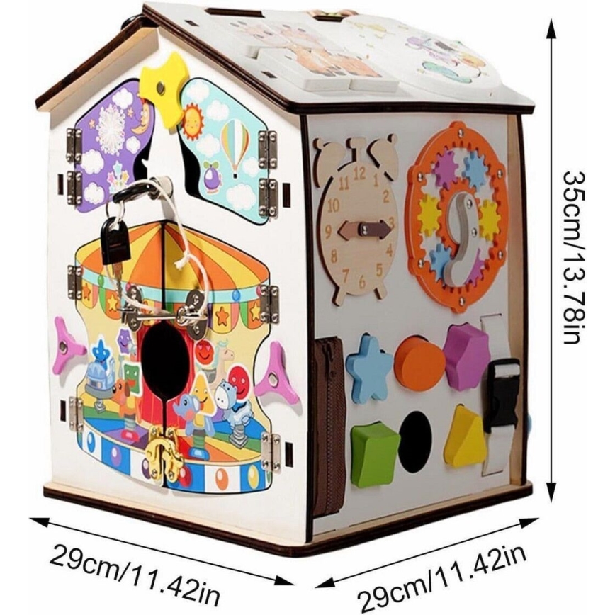 2Kids Toys - Tableau d'activités en forme de maisonnette, blanc
