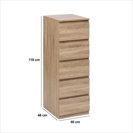 5five - Commode HEIM 40x118x48 cm marron