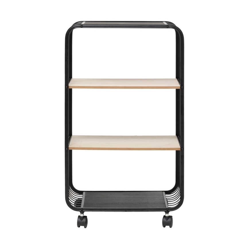 5five - Desserte/étagère mobile COLGE 74x43 cm noir/beige