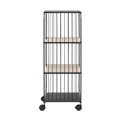 5five - Desserte/étagère mobile COLGE 74x43 cm noir/beige