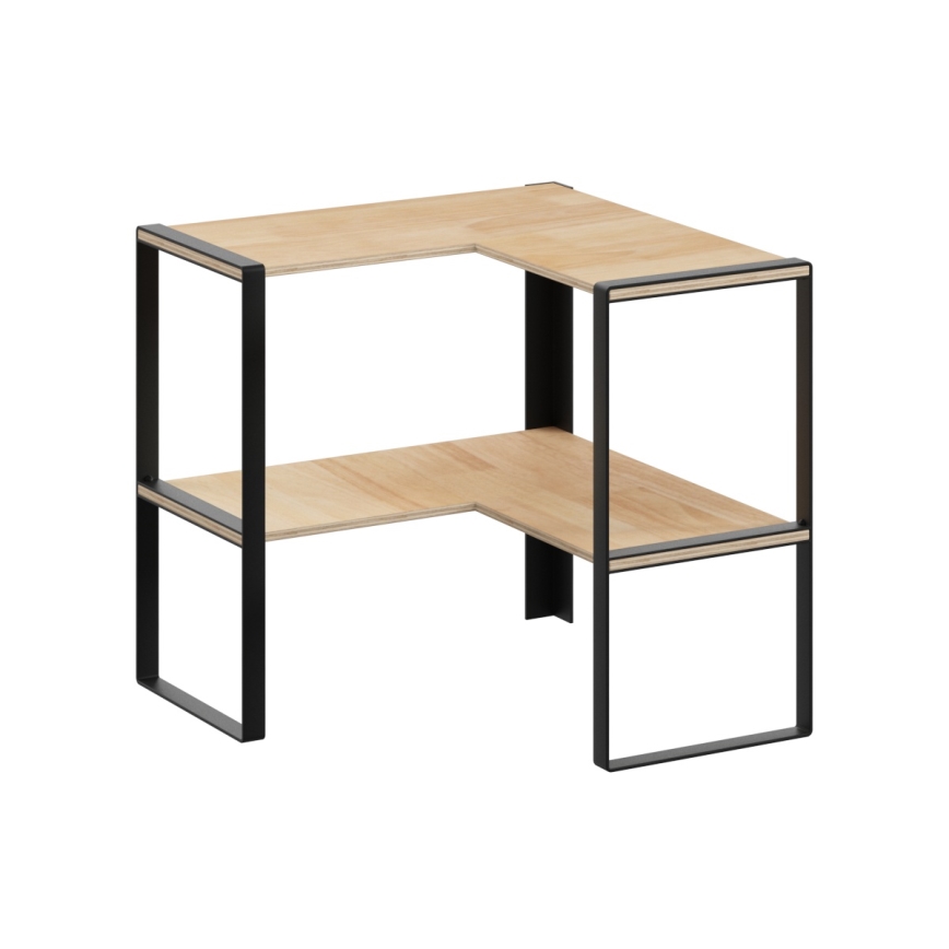 5five - Étagère d'angle PALO 40x40 cm beige/noir