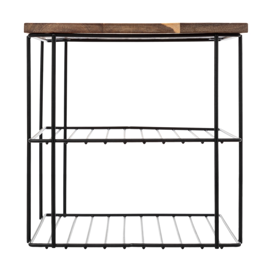 5five - Étagère de cuisine BATO 24 x 24 cm noir/acacia