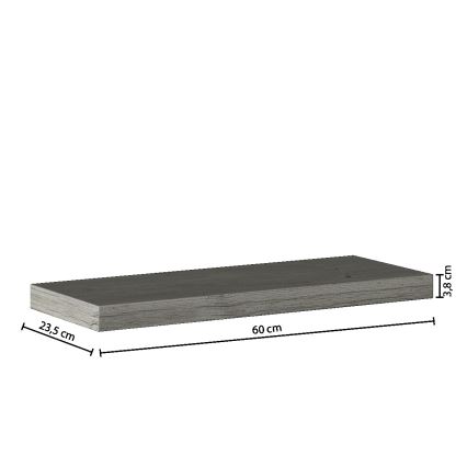 5five - Étagère murale HYLE 60x24 cm chêne gris
