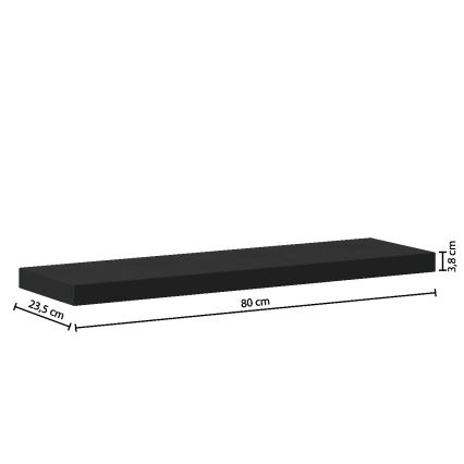 5five - Étagère murale HYLE 80x24 cm noire