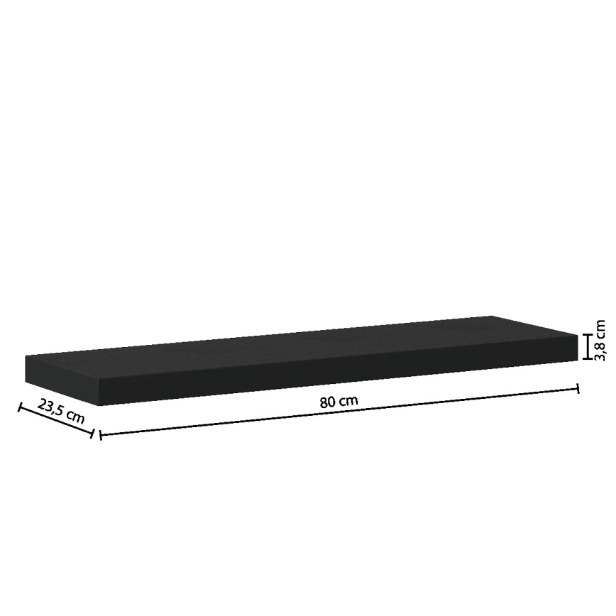 5five - Étagère murale HYLE 80x24 cm noire