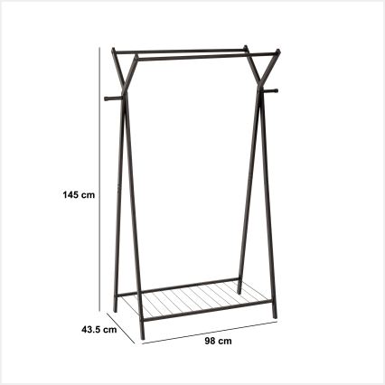 5five - Porte-manteau sur pied METY 145x98 cm noir
