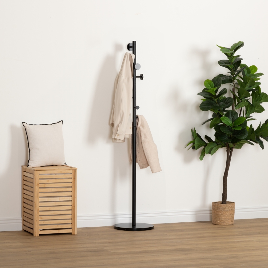 5five - Porte-manteau sur pied PERY 176 x 37 cm noir