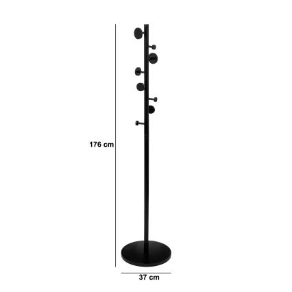 5five - Porte-manteau sur pied PERY 176 x 37 cm noir