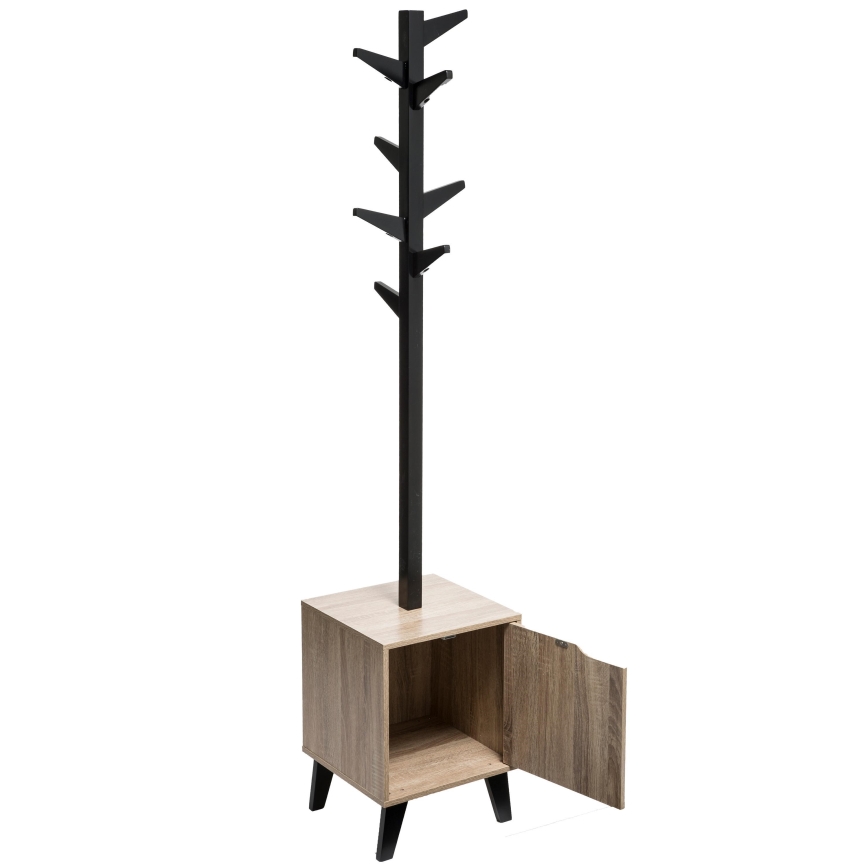 5five - Porte-manteau sur pied RAME 169x35 cm noir/marron