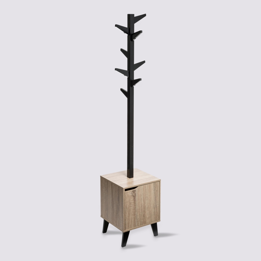 5five - Porte-manteau sur pied RAME 169x35 cm noir/marron