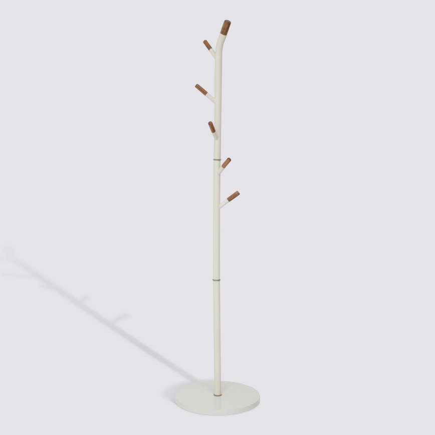 5five - Porte-manteau sur pied TALO 175,5x40 cm blanc/marron