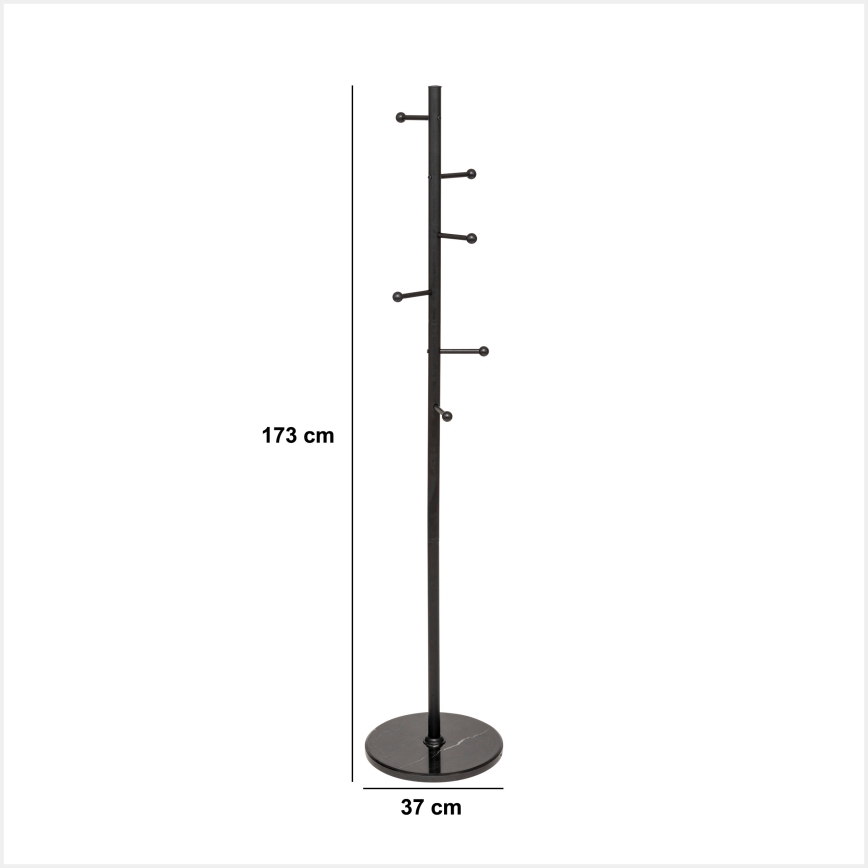 5five - Porte-manteau sur pied TIGE 173x37 cm noir
