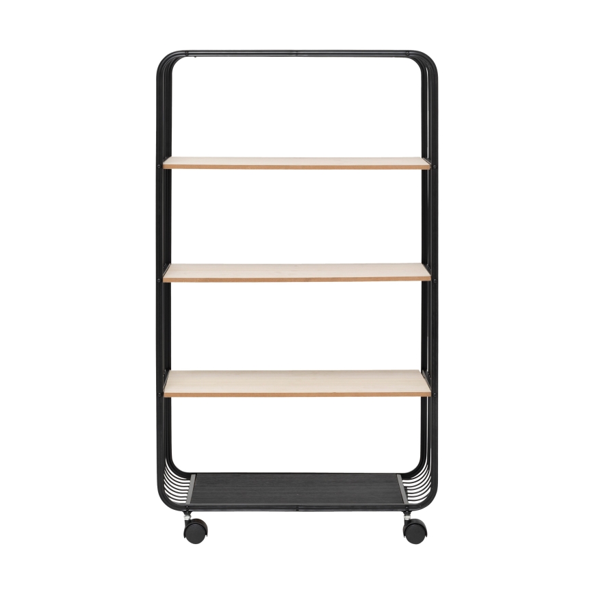 5five - Table d'appoint/étagère mobile COLGE 97x55 cm noir/beige