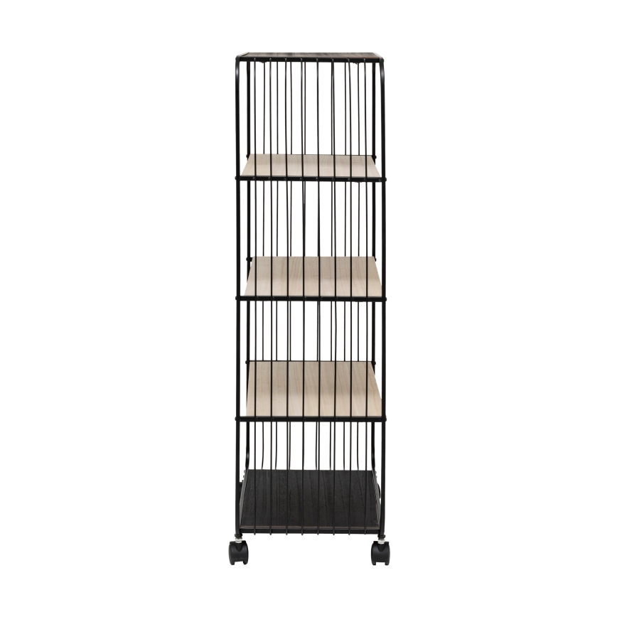 5five - Table d'appoint/étagère mobile COLGE 97x55 cm noir/beige