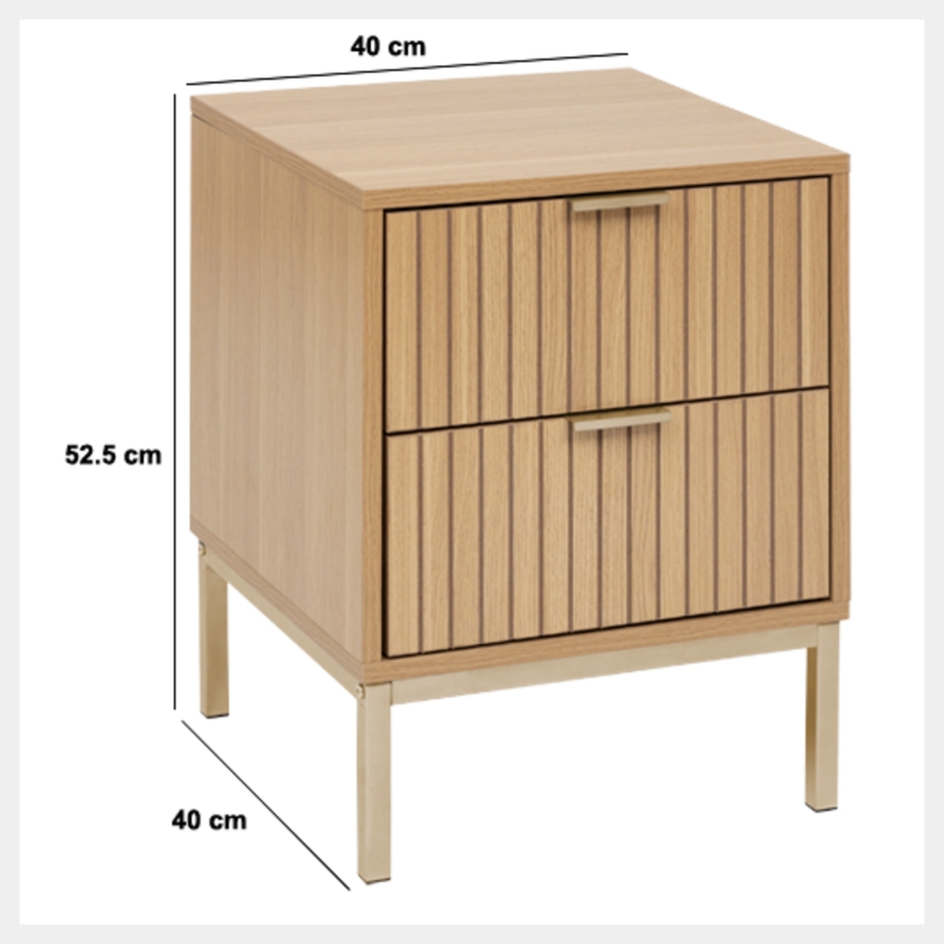 5five - Table de chevet ARCUS 40x40 cm marron