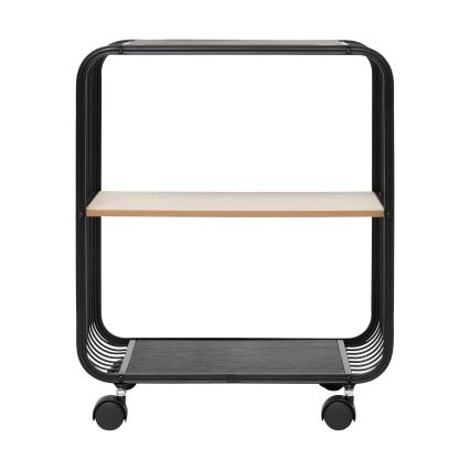 5five - Table de service/étagère mobile COLGE 53x43 cm noir/beige