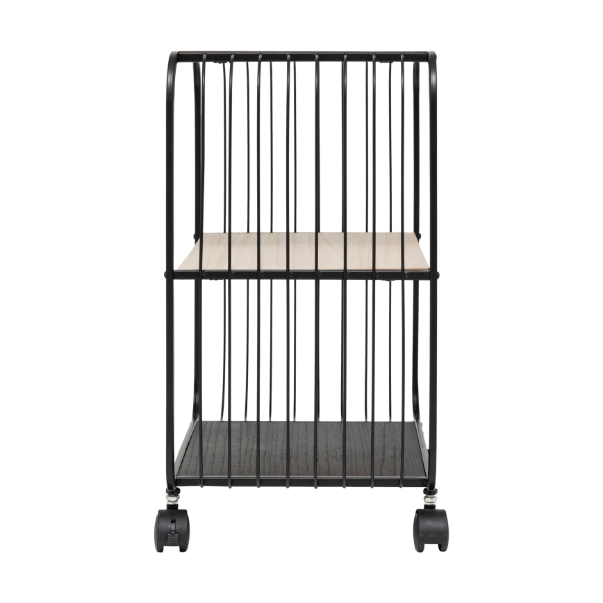 5five - Table de service/étagère mobile COLGE 53x43 cm noir/beige