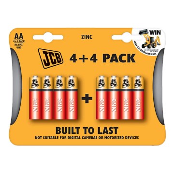 8 pcs Pile zinc-carbone AA 1,5V