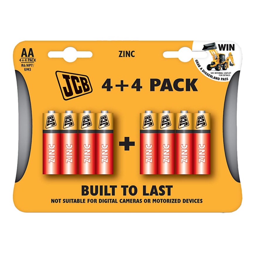 8 pcs Pile zinc-carbone AA 1,5V