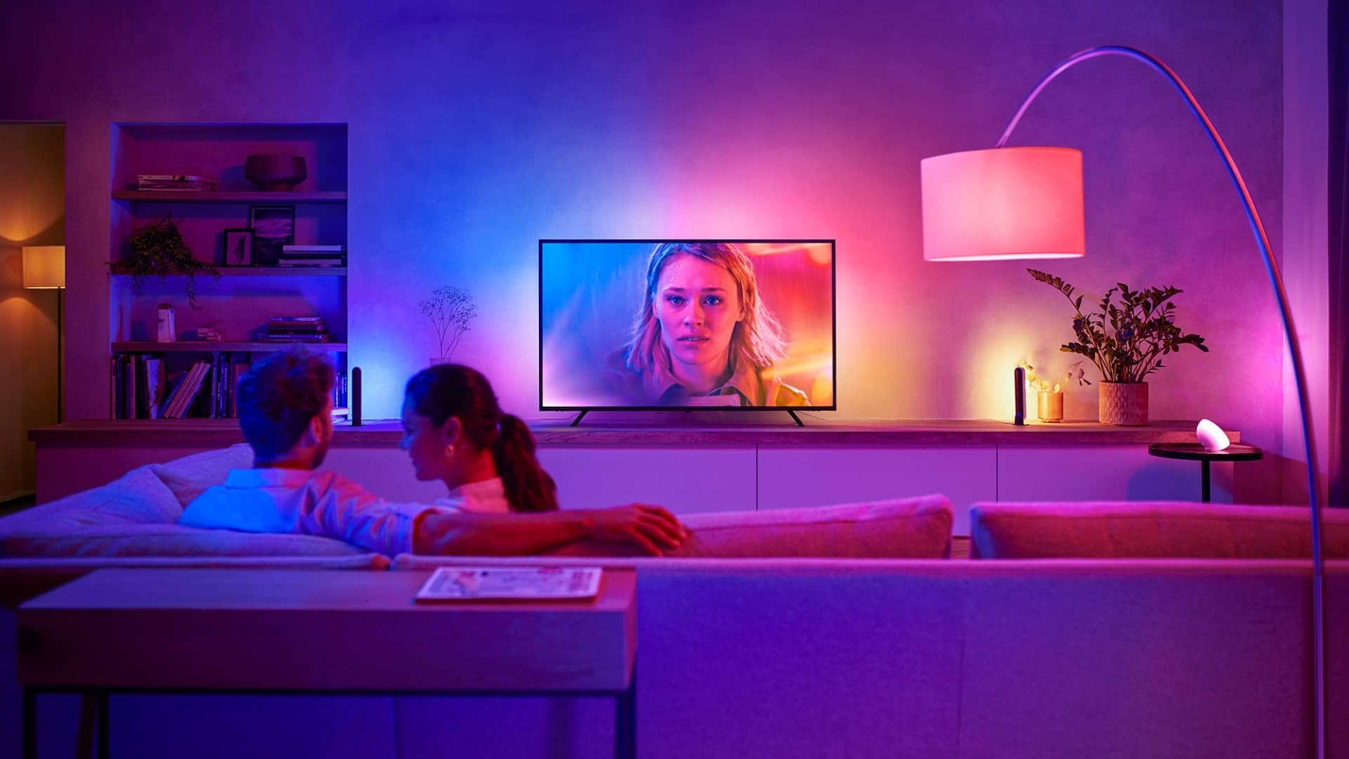 Kit ruban LED connecté 2x1m multicolore et blancs, PHILIPS Hue