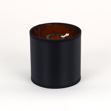 Abat-jour cylindrique universel de rechange E27 Ø 16 cm noir/doré